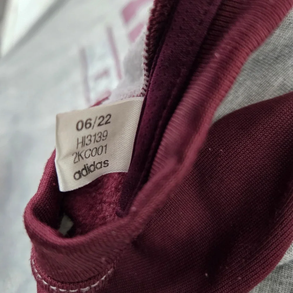 Adidas Sweatshirt Mens Small Grey Maroon Aggie Football‎ HI3139 Raglan Fleece